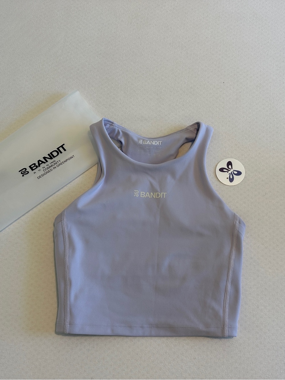 Bandit Running Stamina Race Crop - Soft Lilac - size XS